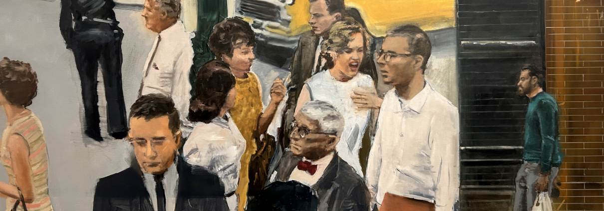 Crossing (A. Feininger), 2025, Öl auf Leinwand, 120x180cm