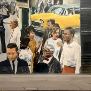 Crossing (A. Feininger), 2025, Öl auf Leinwand, 120x180cm