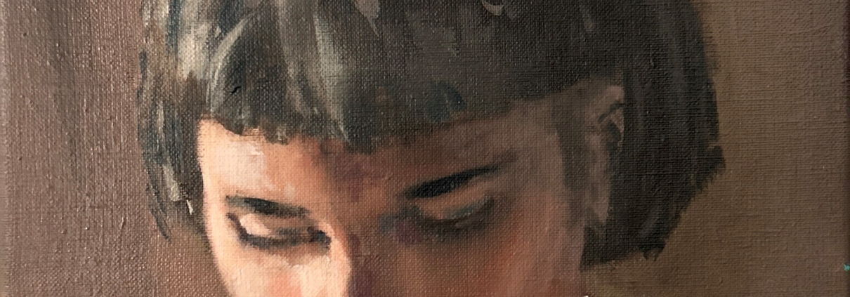 Jörg Kujawa, Head, 2024, Öl auf Leinwand, 40 × 30 cm