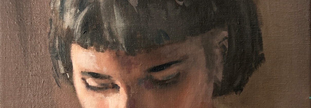 Jörg Kujawa, Head, 2024, Öl auf Leinwand, 40 × 30 cm