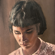 Jörg Kujawa, Head, 2024, Öl auf Leinwand, 40 × 30 cm