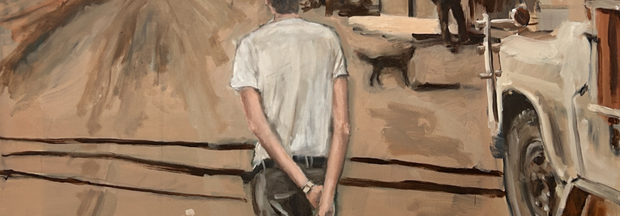 The desert (Steven Shore), 2018/25, Öl auf Leinwand, 120x90cm