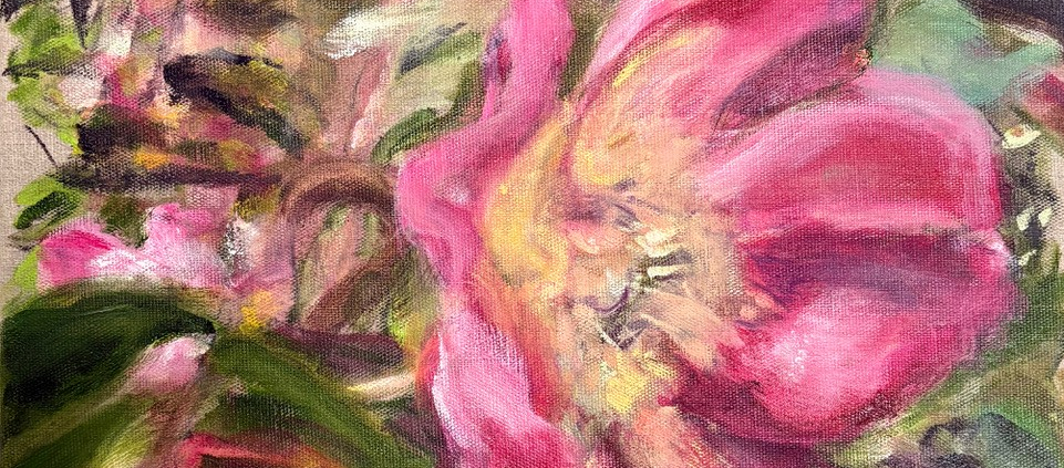 Tanja Selzer, Rose, 2026, Öl auf Leinwand, 50 x 40 cm