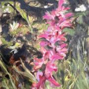 Tanja Selzer, Rouge Violet, 2026, Öl auf Leinwand, 50 x 40 cm